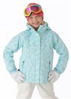 Girls Bugaboo 3-in-1 Jacket (Clear Blue Print/Sea Salt) - Girls Bugaboo 3-in-1 Jacket (Clear Blue Print/Sea Salt)