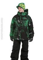 Boys Mannual Bricks Insulated Jacket (Kelly) - Alternate View