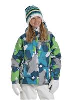 Girls Mannual Starburst Insulated Jacket (Teal) - Girl's Mannual Starburst Insulated Jacket (Teal)