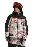 Boys Indie Down Jacket (White Graffiti/True Black) - Closeout - Boys Indie Down Jacket (White Graffiti/True Black) - Closeout