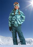 Girls Aerial Down Jacket (Ibiza Blue) - Closeout - Alternate View