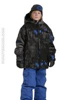 Boys Mannual Bricks Insulated Jacket (Gunmetal) - Alternate View