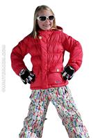 Girls Allure Puffy Jacket (Tea Berry) - Closeout