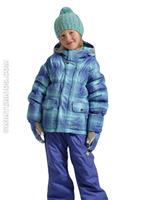 Girls Allure Puffy Jacket (Robins Egg Blur Plaid) - Closeout - Alternate View