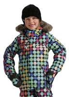Girls Mistique Jacket (True Black Multi Dot Print) - Closeout - Girl's Mistique Jacket (True Black Multi Dot Print) - Closeout