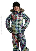 Girls Mistique Jacket (True Black Multi Dot Print) - Closeout - Alternate View
