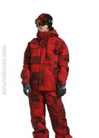Boys Smarty Blocks Insulated 3-in-1 Jacket (Red Print) - Closeout - Alternate View