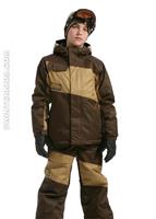 Boys Distortion Jacket (Mocha/Cardboard) - Closeout - Alternate View
