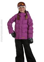 Girls Allure Puffy Jacket (Razzle Dazzle) - Closeout - Alternate View