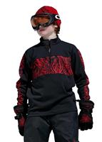 Boys Creepy Dry Web T-Neck (Black/Black/Red) - Closeout - Alt. View